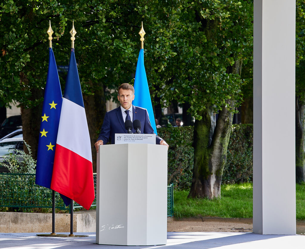 © All Rights Reserved - - - France - Rwanda - Paris - Inauguration de la stèle pour la mémoire du génocide des Tutsi - 2 juin 2026 - Président de la République française, Emmanuel Macron